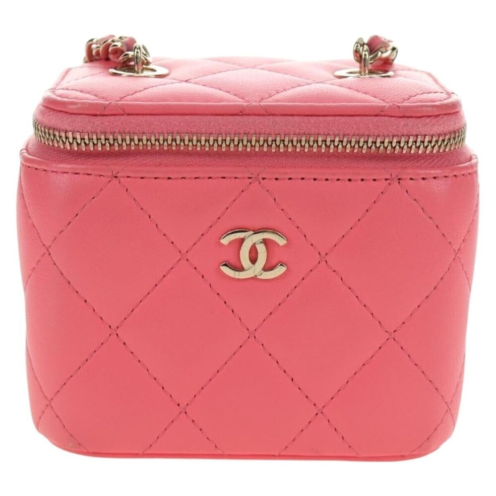 Chanel Classic Vanity Case with Chain Quilted Lambskin Mini